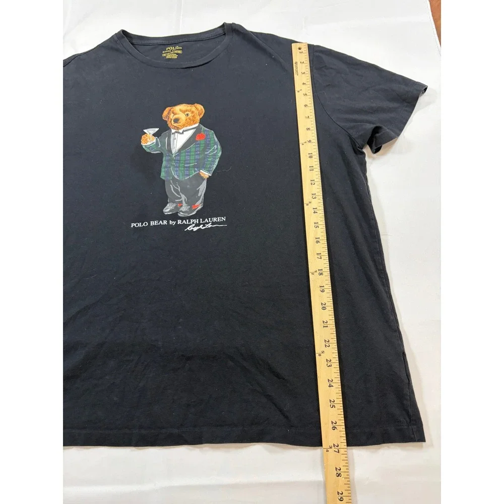 Polo Ralph Lauren Mens Polo Bear Tuxedo Martini Graphic T-Shirt Black XXL 2XL
